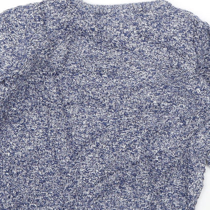 Marks and Spencer Boys Blue Round Neck  Cotton Pullover Jumper Size 5-6 Years  Pullover