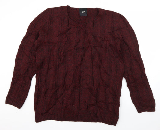 ASOS Mens Red Round Neck  Acrylic Pullover Jumper Size M