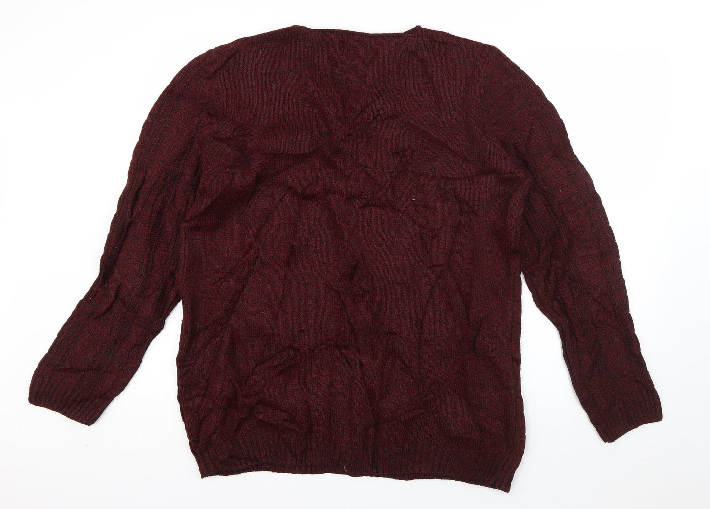 ASOS Mens Red Round Neck  Acrylic Pullover Jumper Size M