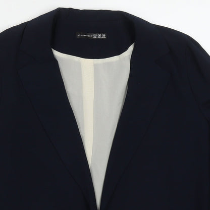 Atmosphere Womens Blue  Polyester Jacket Blazer Size 8