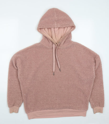 New Look Womens Pink  Polyester Pullover Hoodie Size 8  Pullover