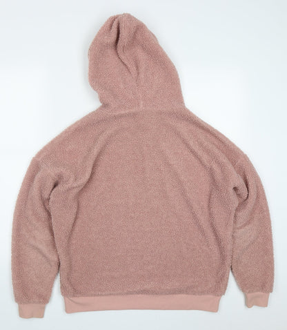 New Look Womens Pink  Polyester Pullover Hoodie Size 8  Pullover