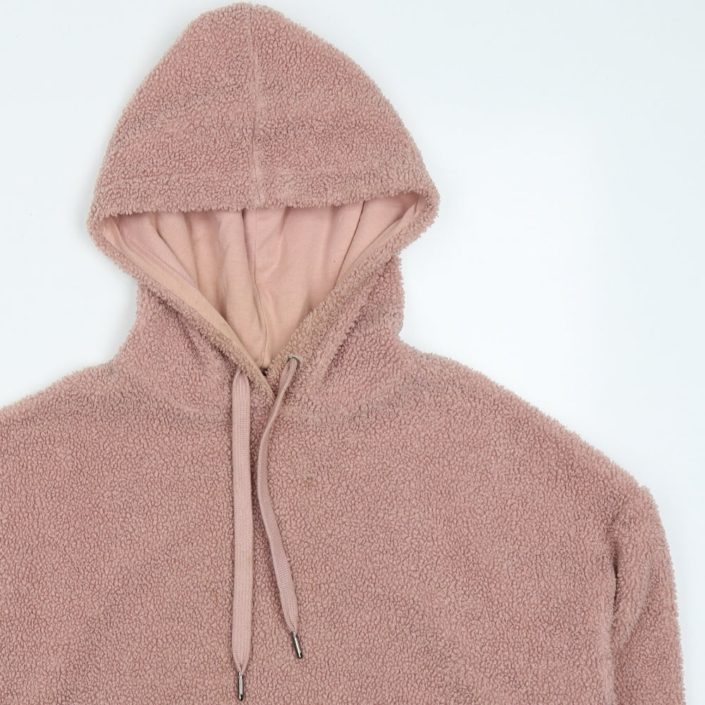 New Look Womens Pink  Polyester Pullover Hoodie Size 8  Pullover