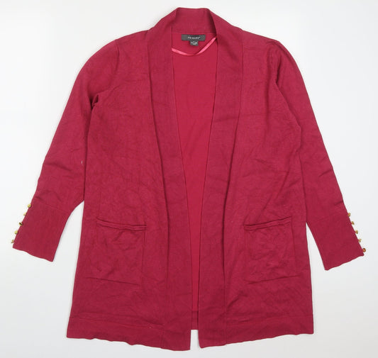 Primark Womens Pink V-Neck  Viscose Cardigan Jumper Size 12