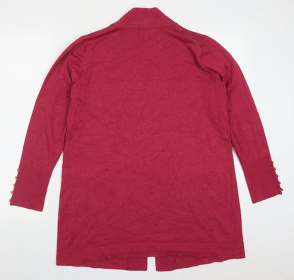 Primark Womens Pink V-Neck  Viscose Cardigan Jumper Size 12