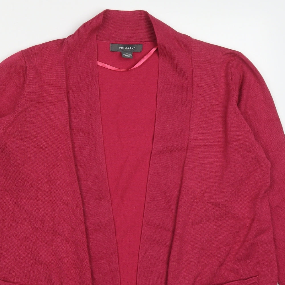 Primark Womens Pink V-Neck  Viscose Cardigan Jumper Size 12
