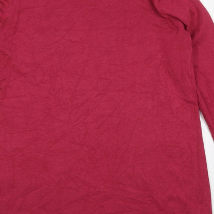 Primark Womens Pink V-Neck  Viscose Cardigan Jumper Size 12