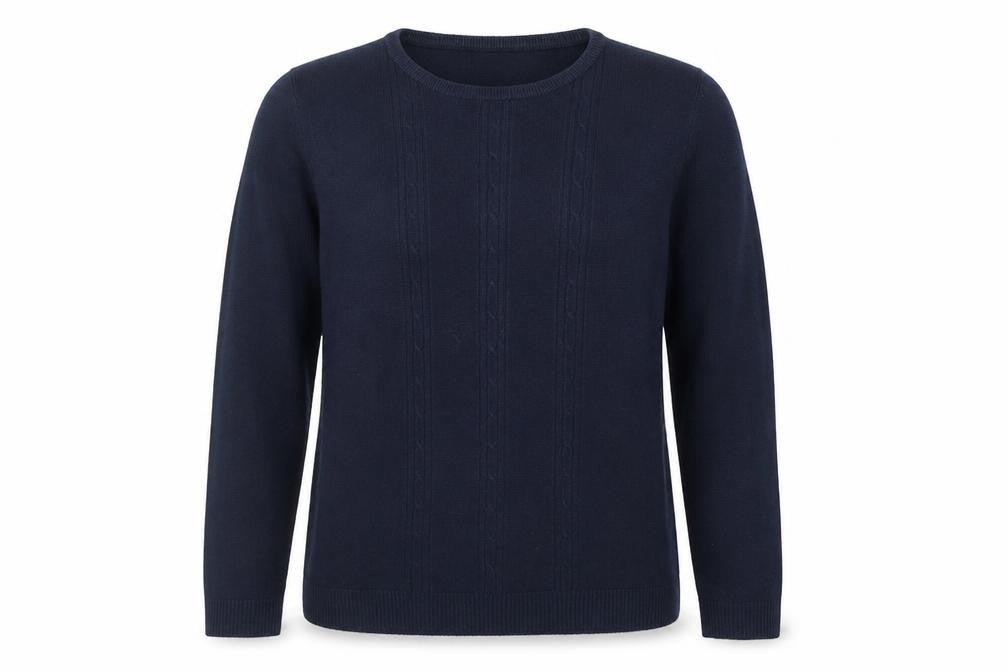 Womens UK Size 14 Pure & Natural Blue Pullover Jumper