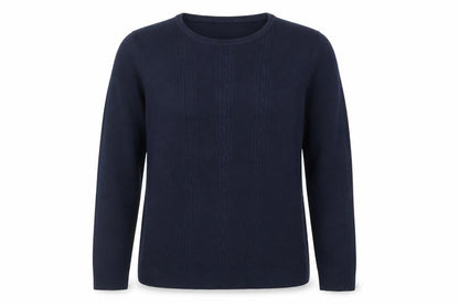 Womens UK Size 14 Pure & Natural Blue Pullover Jumper