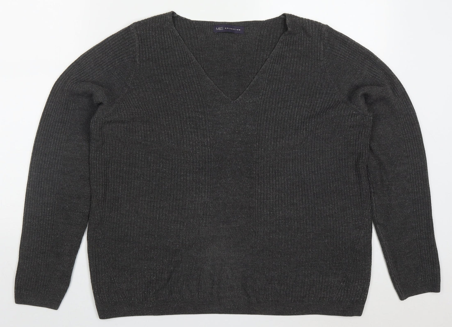 Womens UK Size 16 Marks and Spencer Grey Pullover Jumper