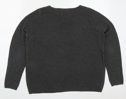 Womens UK Size 16 Marks and Spencer Grey Pullover Jumper