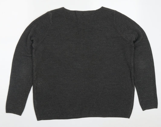 Womens UK Size 16 Marks and Spencer Grey Pullover Jumper