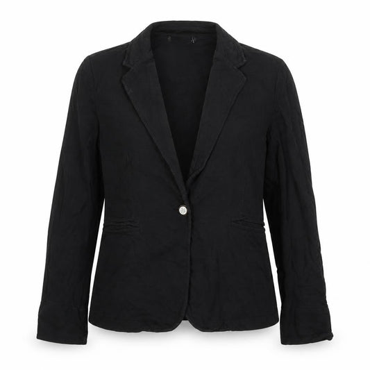 Front view of Atmosphere women’s black jacket, size UK 10, button