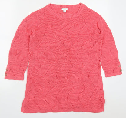 Womens UK Size S Charter Club Pink Pullover Jumper