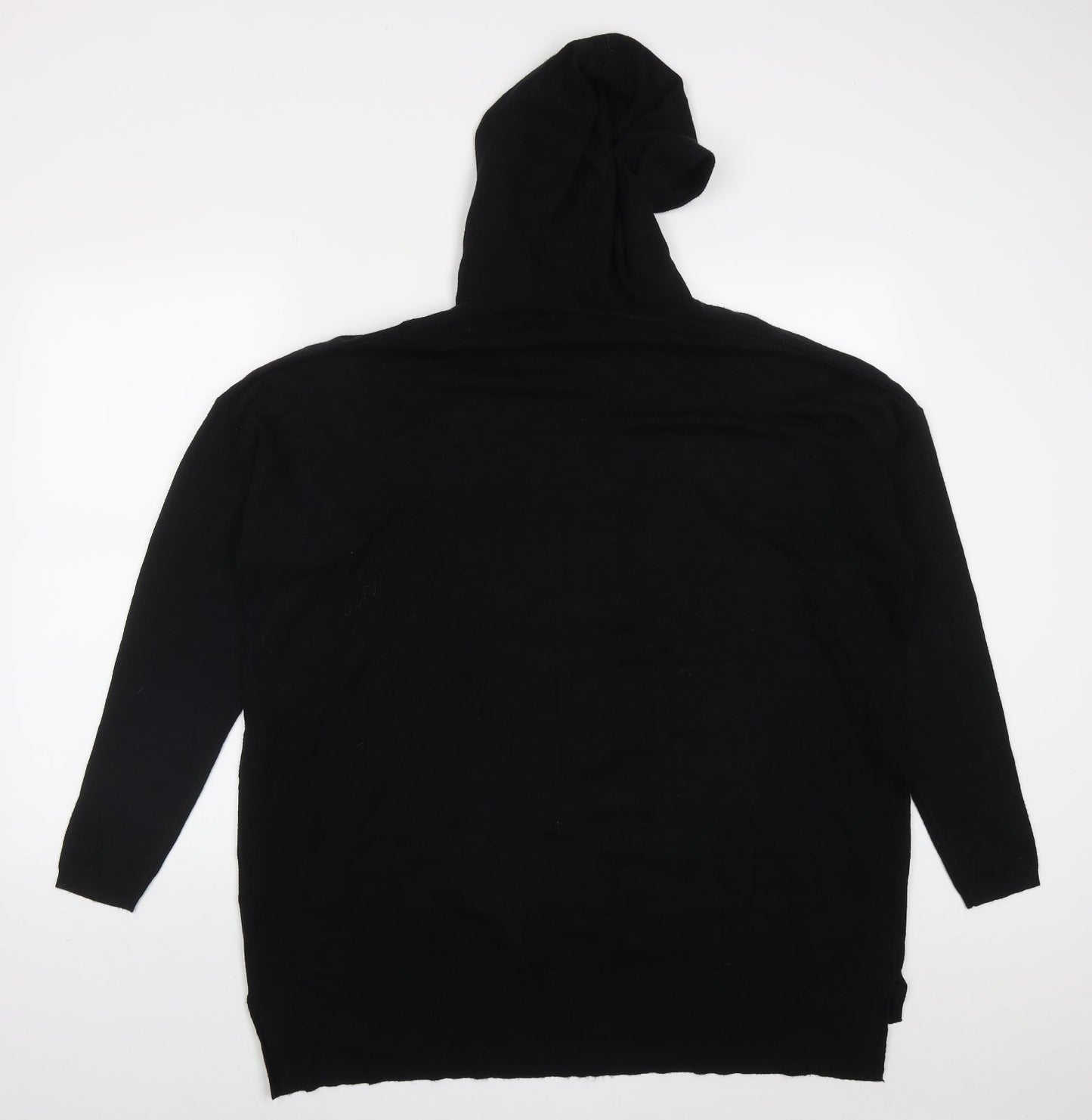 Amara Reya Womens Black  Viscose Pullover Hoodie Size L  Pullover - Star