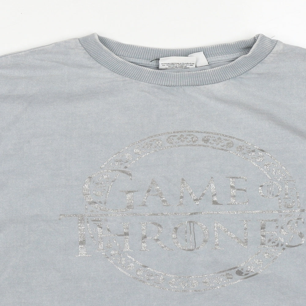 Primark Womens Grey  Cotton Cape Sweatshirt Size 10  Pullover - GAME OF THRONES