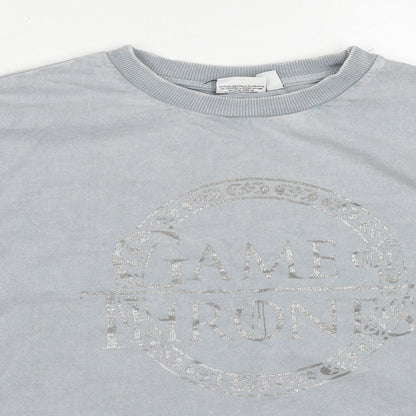 Primark Womens Grey  Cotton Cape Sweatshirt Size 10  Pullover - GAME OF THRONES