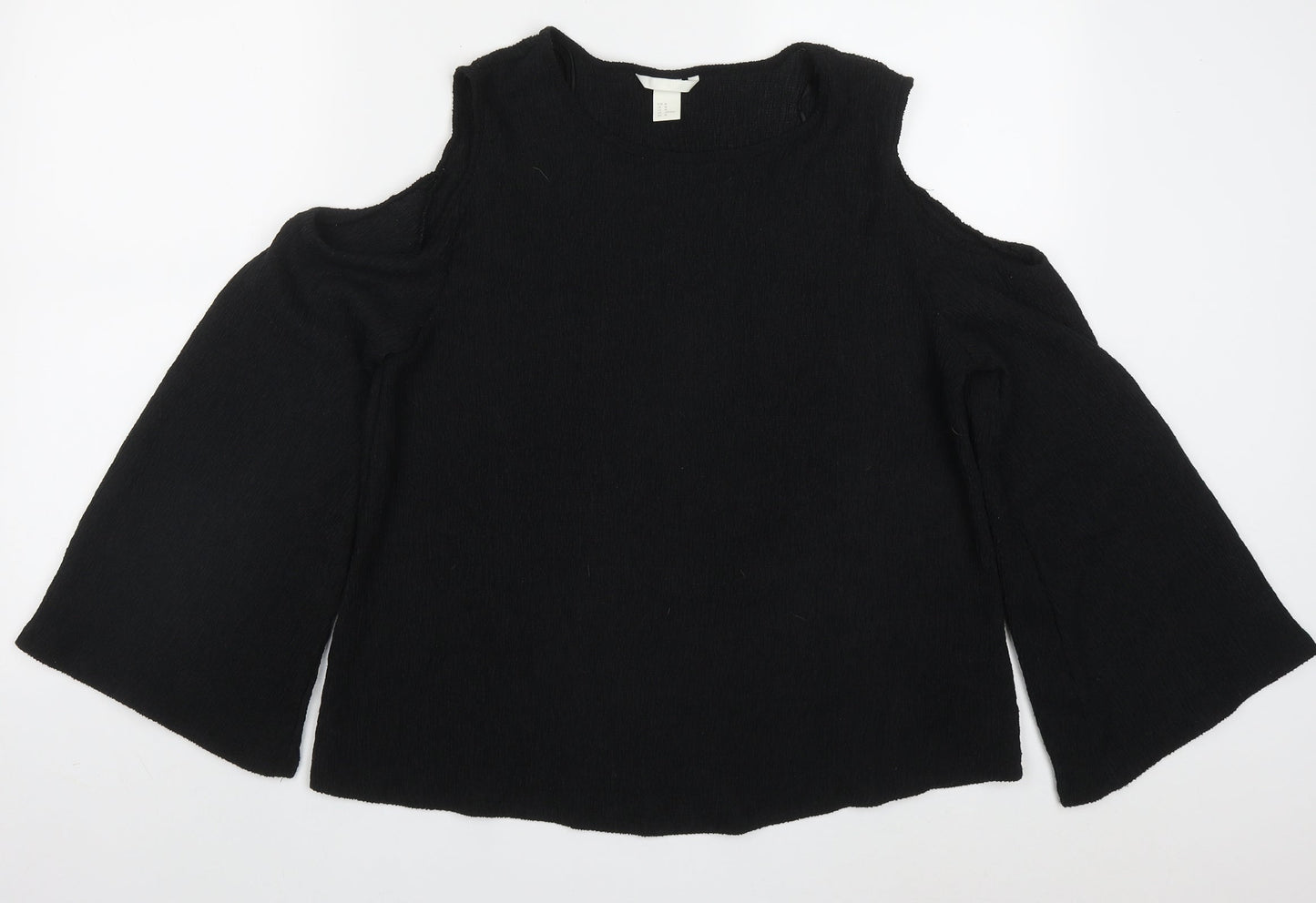 Womens UK Size M H&M Black Basic T-Shirt