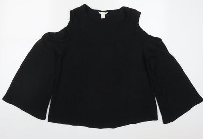 Womens UK Size M H&M Black Basic T-Shirt
