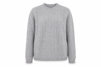 ISLE Womens Grey Crew Neck  Nylon Pullover Jumper Size S