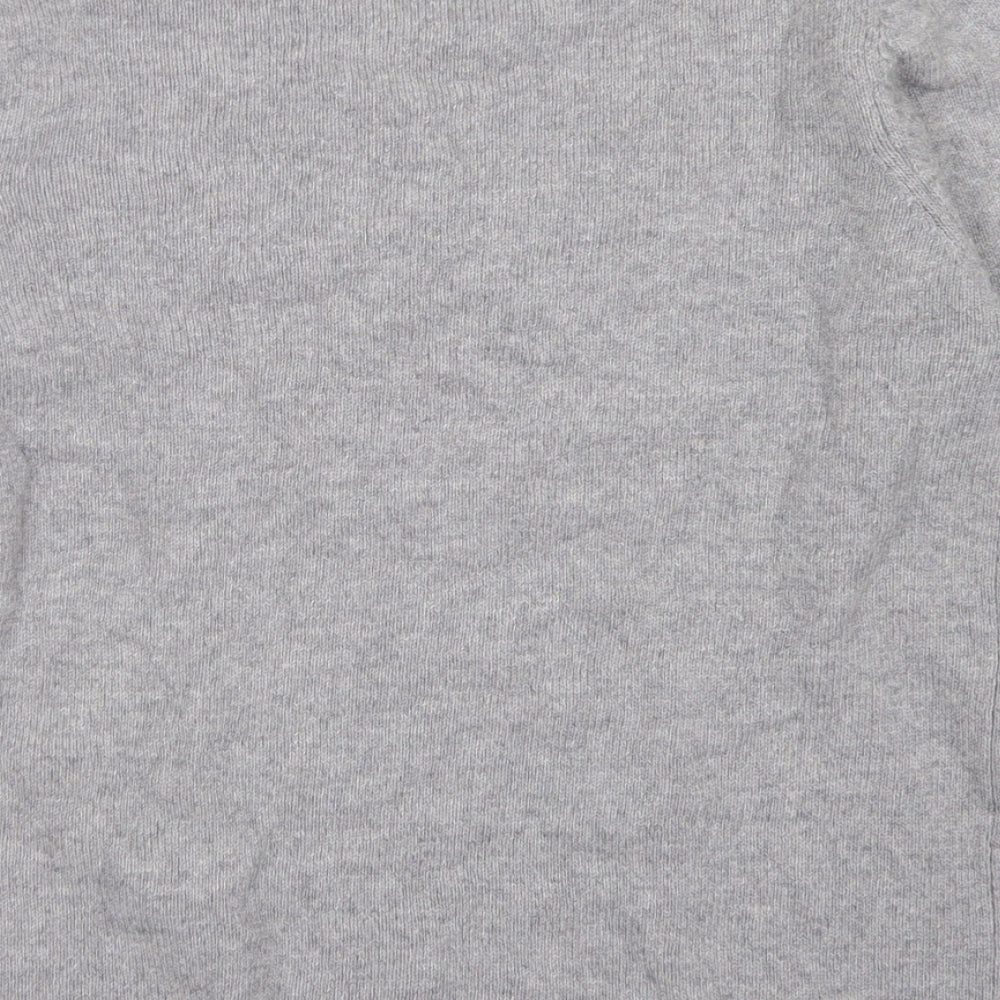 ISLE Womens Grey Crew Neck  Nylon Pullover Jumper Size S