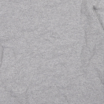ISLE Womens Grey Crew Neck  Nylon Pullover Jumper Size S