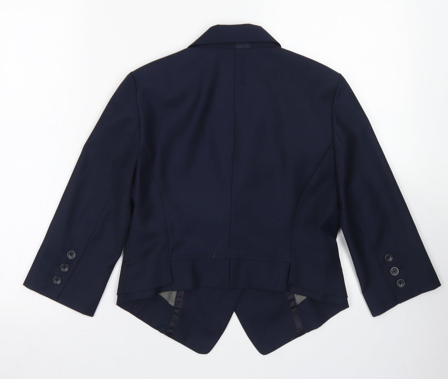 LUX. Womens Blue  Polyester Jacket Blazer Size S