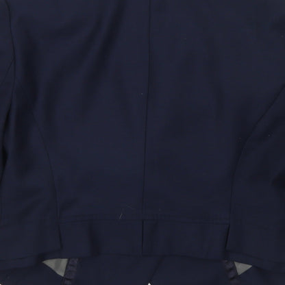 LUX. Womens Blue  Polyester Jacket Blazer Size S