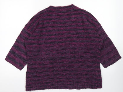 Womens UK Size L BM Collection Purple Pullover Jumper