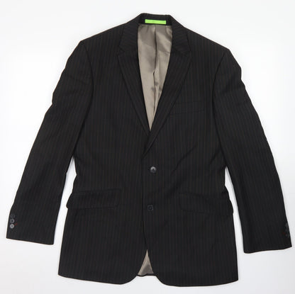 Mens UK Size 38 Limehaus Regular Black Suit Jacket