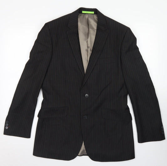 Mens UK Size 38 Limehaus Regular Black Suit Jacket
