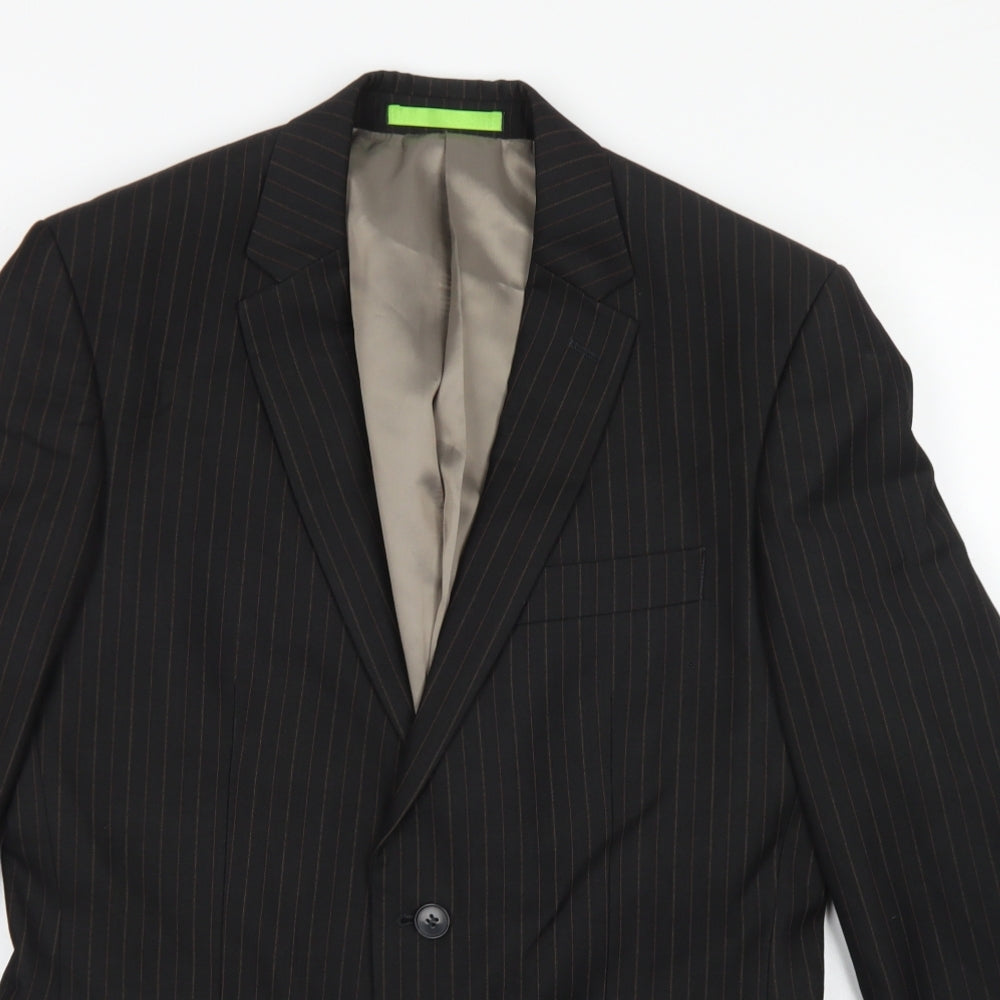Mens UK Size 38 Limehaus Regular Black Suit Jacket