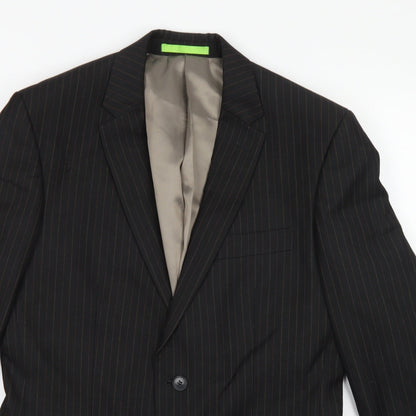 Mens UK Size 38 Limehaus Regular Black Suit Jacket