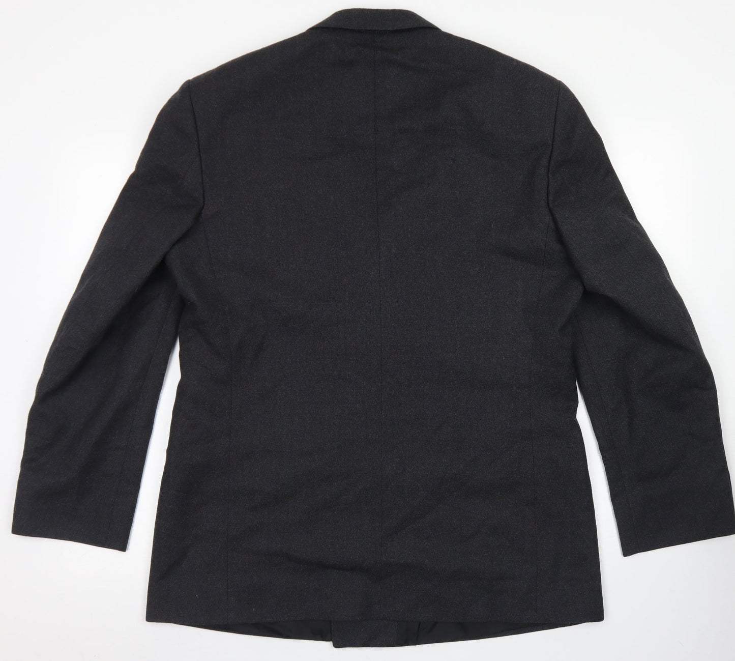 Mens UK Size 42 Pinstripe Regular Grey Suit Jacket