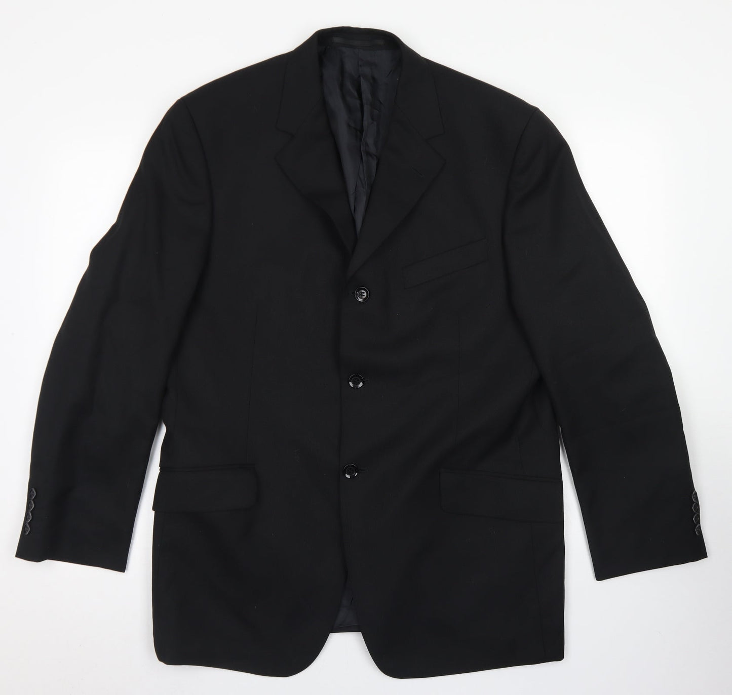 Mens UK Size 42 REMUS Regular Black Suit Jacket