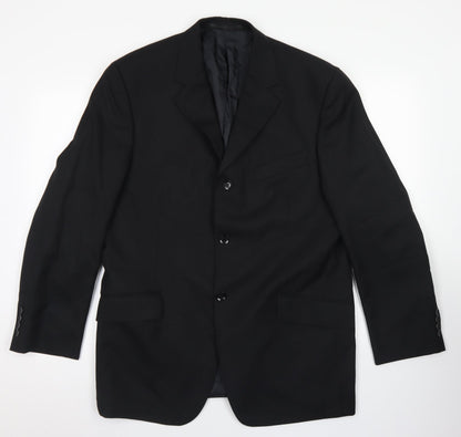 Mens UK Size 42 REMUS Regular Black Suit Jacket