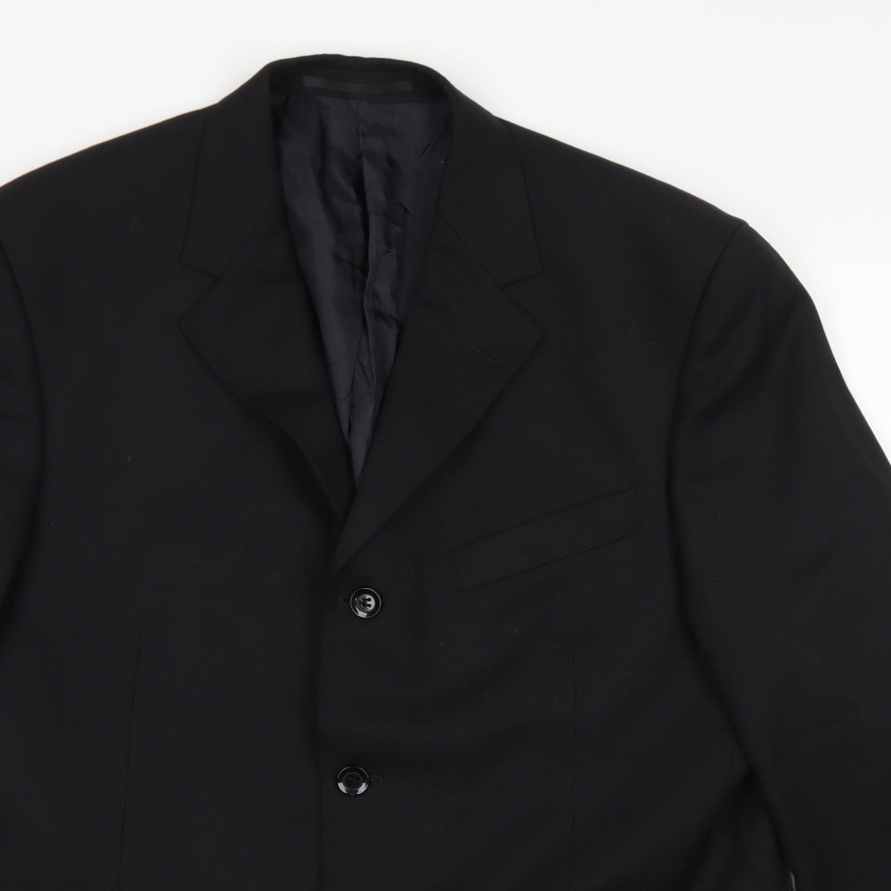 Mens UK Size 42 REMUS Regular Black Suit Jacket