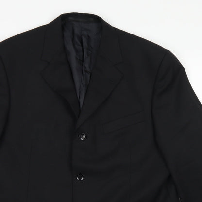 Mens UK Size 42 REMUS Regular Black Suit Jacket