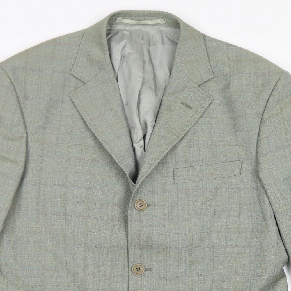 Mens UK Size 38 Marks & Spencer Regular Green Suit Jacket