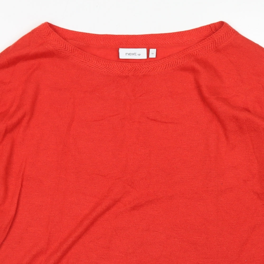 Womens UK Size 10 NEXT Red Pullover Jumper