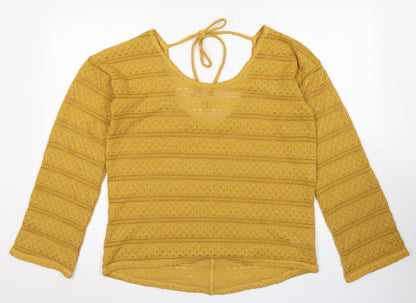 Womens UK Size 14 NEXT Yellow Pullover Jumper