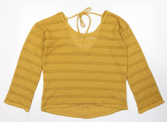 Womens UK Size 14 NEXT Yellow Pullover Jumper