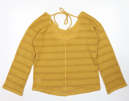 Womens UK Size 14 NEXT Yellow Pullover Jumper