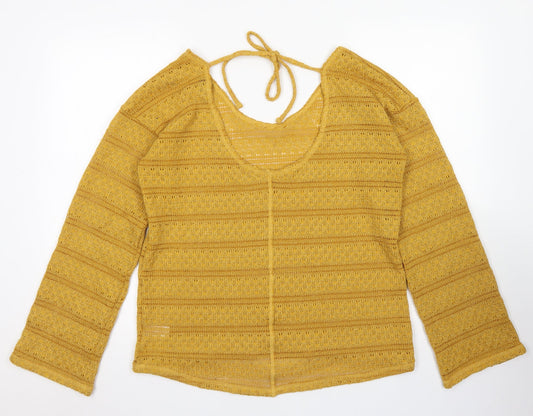 Womens UK Size 14 NEXT Yellow Pullover Jumper
