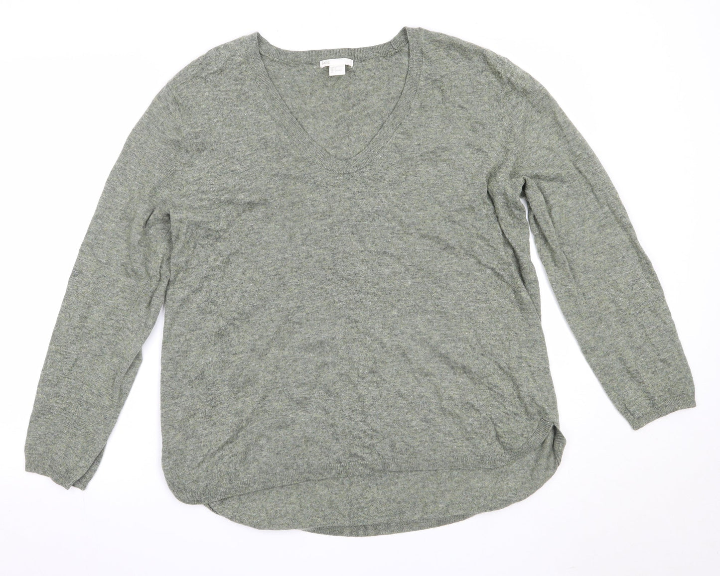 Womens UK Size L H&M Green Pullover Jumper