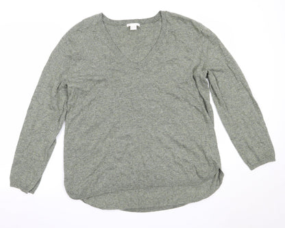 Womens UK Size L H&M Green Pullover Jumper
