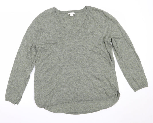 Womens UK Size L H&M Green Pullover Jumper