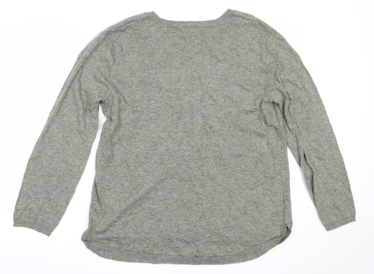 Womens UK Size L H&M Green Pullover Jumper