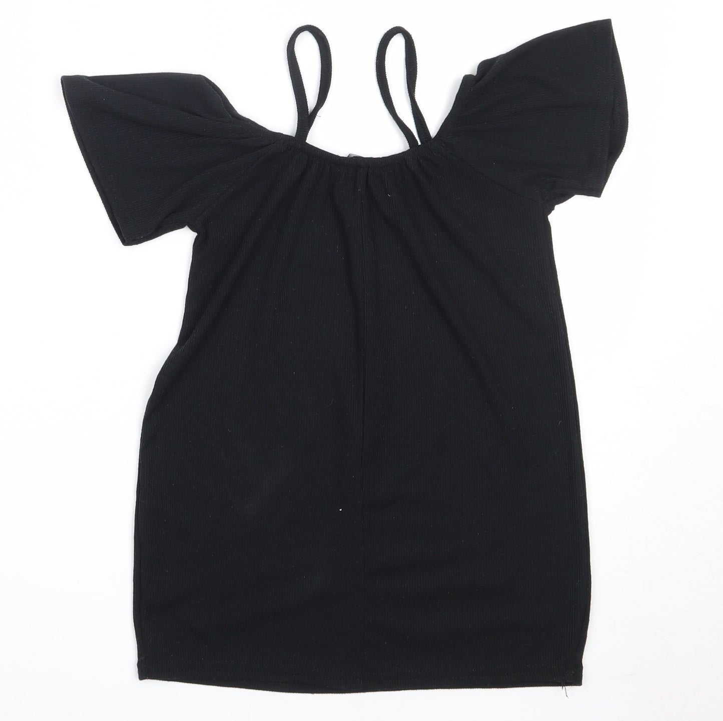 Boohoo Womens Brown  Polyester Basic T-Shirt Size S Round Neck