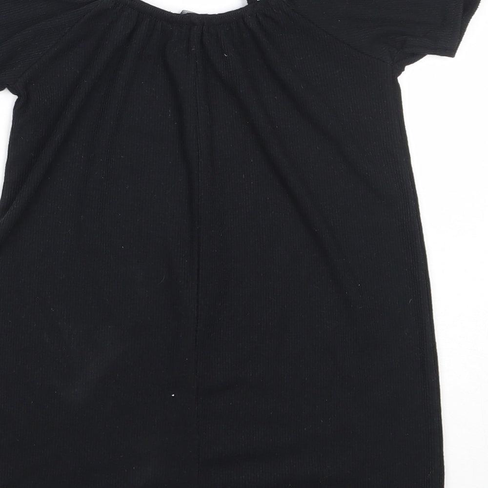 Boohoo Womens Brown  Polyester Basic T-Shirt Size S Round Neck